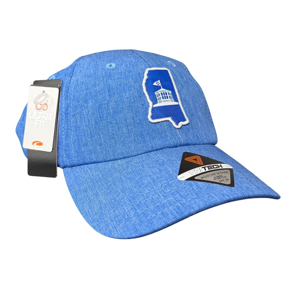 Pukka Golf Hat Unisex OSFA Blue Mississippi TriTech Performance Adjustable Cap‎